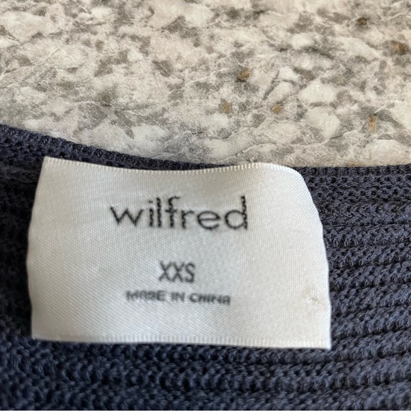 Aritzia Wilfred Blanchard Navy Blue Ribbed Sweater Size XXS - Picture 5 of 8